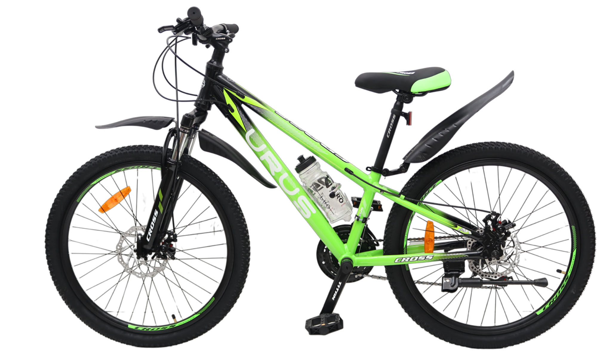 Велосипед CrossBike URUS 24"размер XXS, рама 11", 2024, Зеленый 2