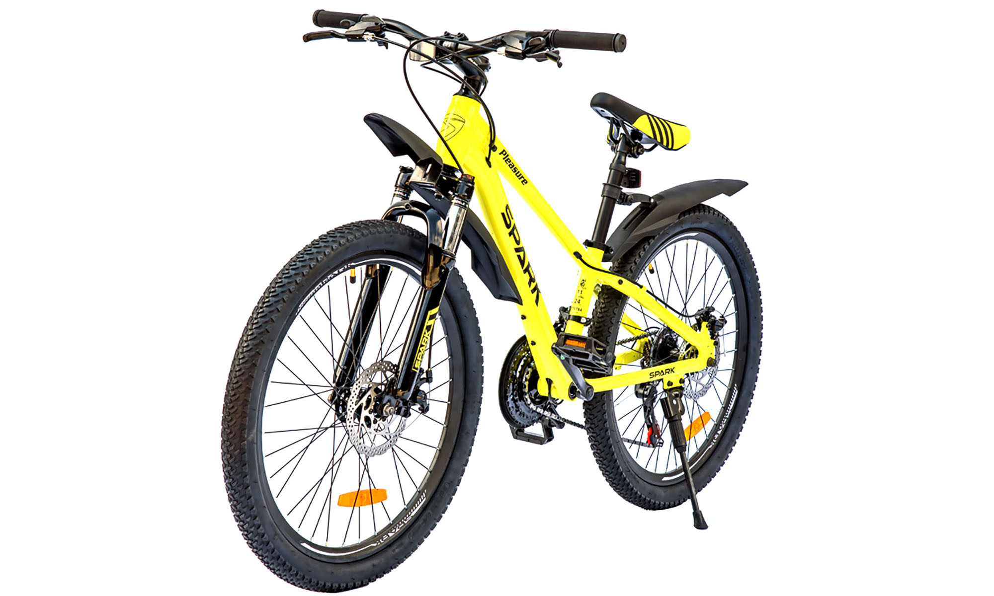 Велосипед SPARK PLEASURE 24", размер XXS, рама 11", 2025, желтый 9 Велосипед SPARK PLEASURE 24", размер XXS, рама 11", 2025, желтый 9