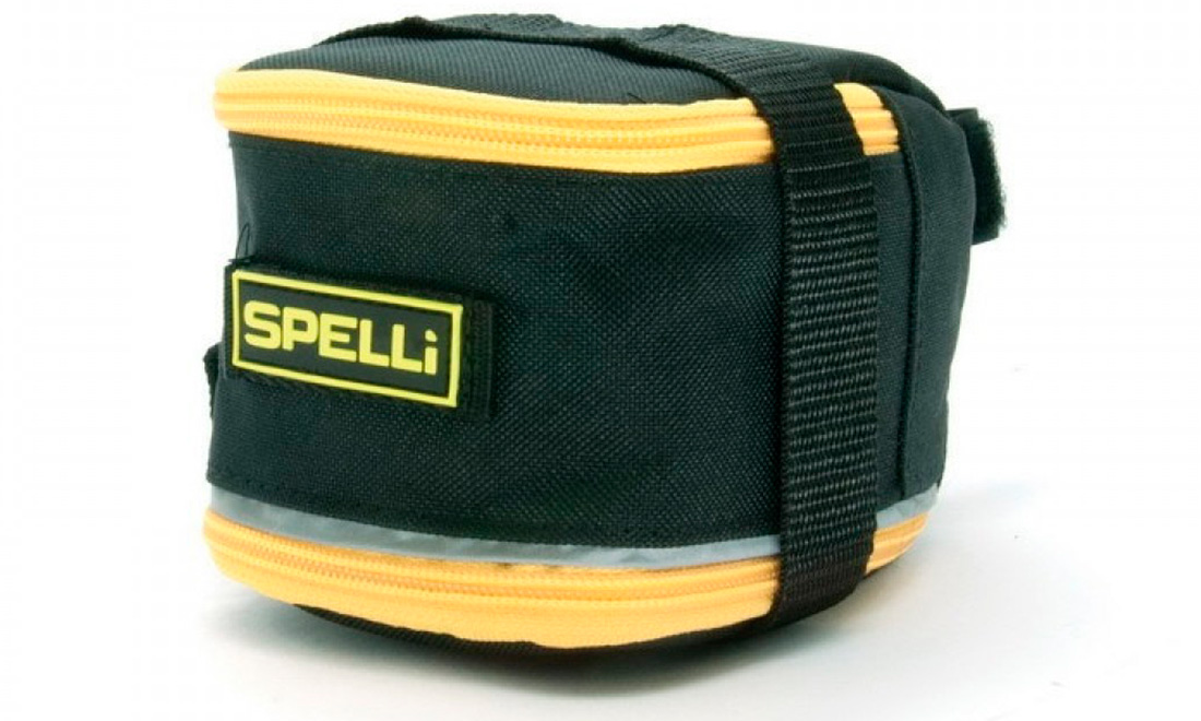 Фотографія Сумка підсідельна Spelli SSB-5041L, чорно-жовта