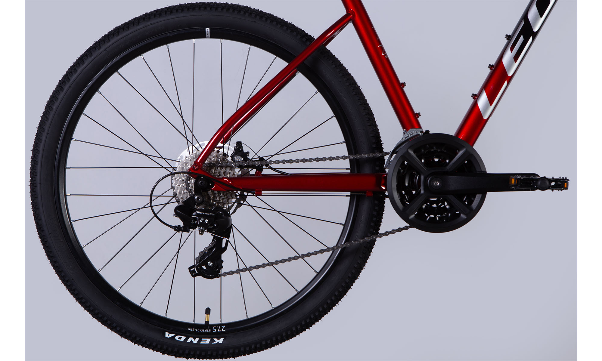 Велосипед Leon XC 105 DD CS 27,5", размер L, рама 19", год 2025, черный с красным 2
