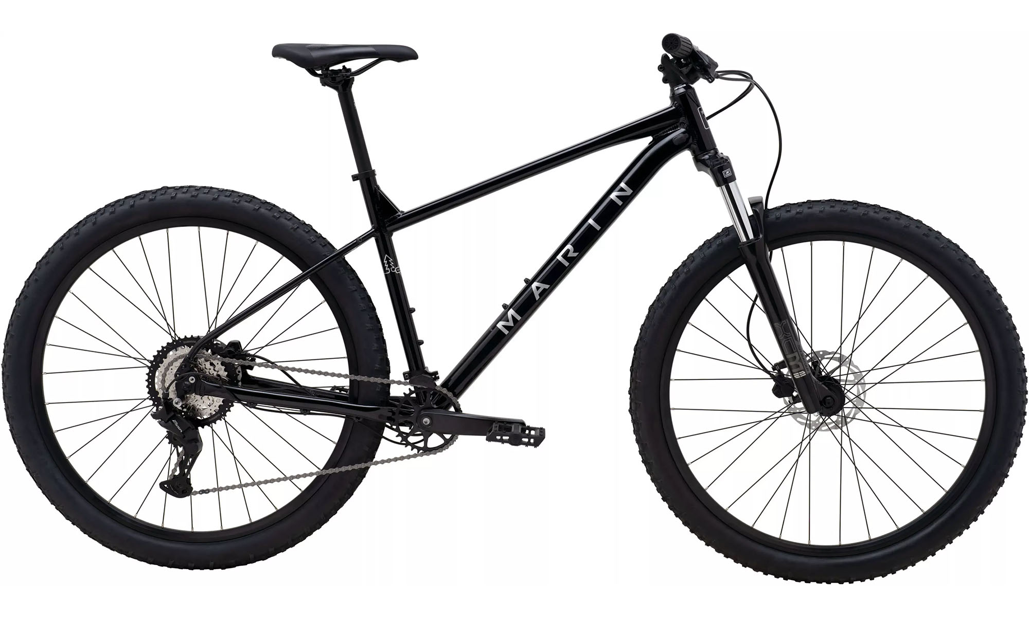 Велосипед Marin BOLINAS RIDGE 2, 29", размер M, год 2026, черный с серебристым 