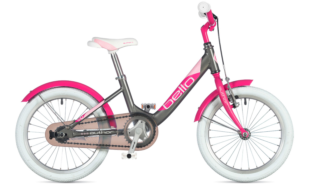 Фотографія Велосипед AUTHOR Bello II 16" (2020) 2020 Сріблясто-рожевий