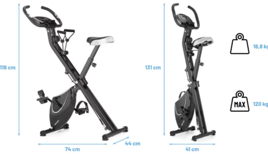 Велотренажер Gymtek FX600 магнітний складаний з еспандерами серебристий 2 Велотренажер Gymtek FX600 магнітний складаний з еспандерами серебристий 2
