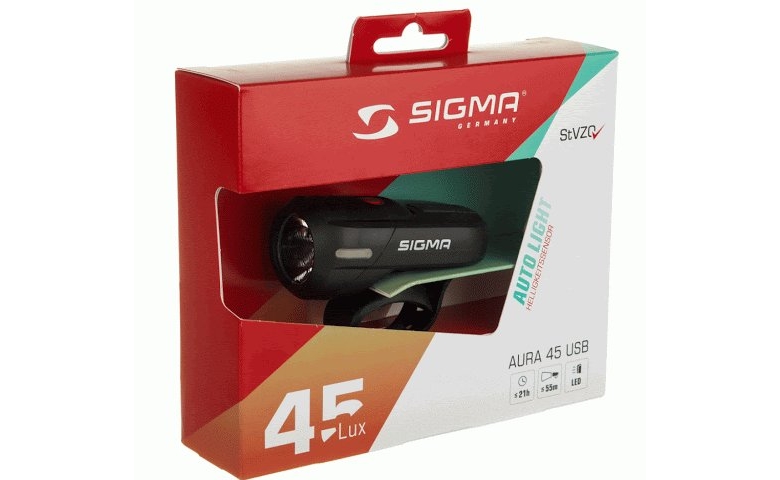 ФАРА ПЕРЕДНЯЯ SIGMA Aura 45 USB Sport 8 ФАРА ПЕРЕДНЯЯ SIGMA Aura 45 USB Sport 8