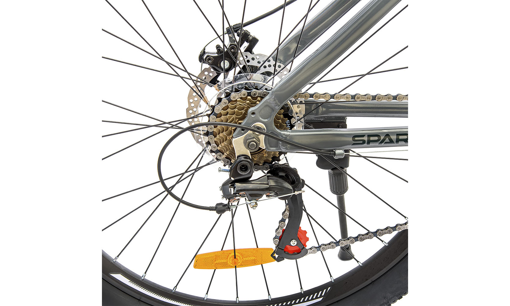 Велосипед SPARK PLEASURE 26", размер S, рама 15", 2025, белый с серым 2