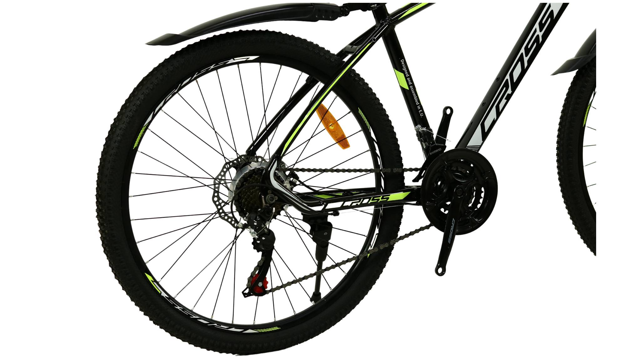 Велосипед CROSS Tracker 29", розмір M рама 18" (2023), Чорний-Жовтий 3