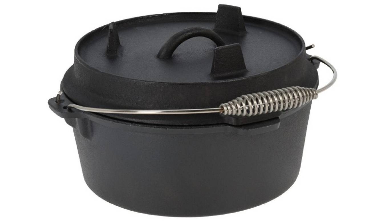 Чугунная кастрюля-гриль BBQ Line с крышкой 3,5л. 4 Чугунная кастрюля-гриль BBQ Line с крышкой 3,5л. 4