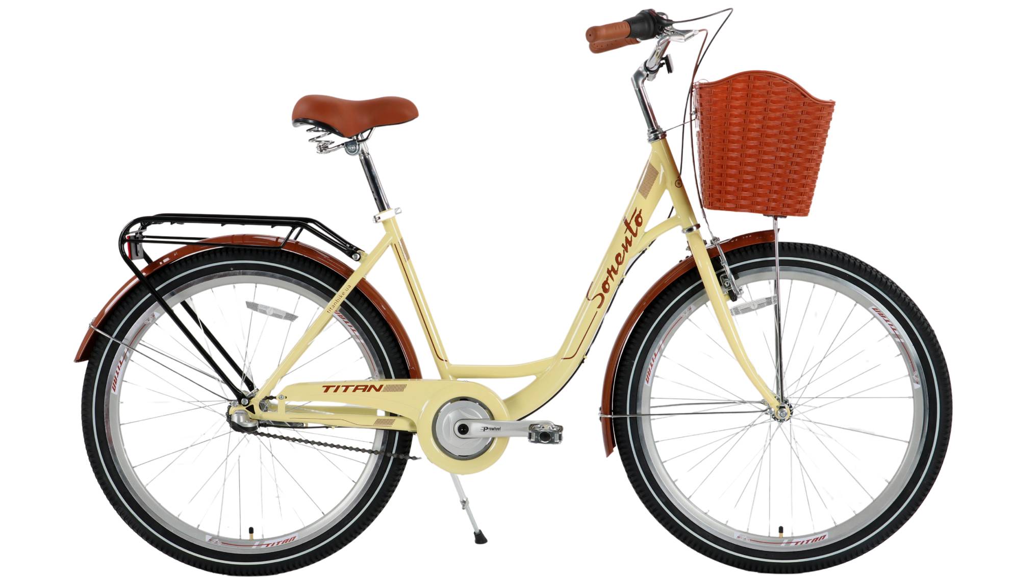 Фотография Велосипед Titan Sorento NX 3sp 26", размер M рама 18" (2024), Бежевый