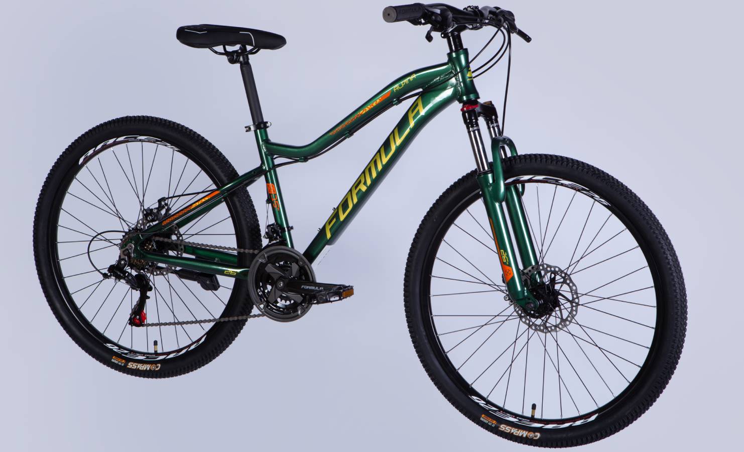 Велосипед Formula ALPINA DD 26" розмір S рама 15" 2025 зелено-жовтий 5 Велосипед Formula ALPINA DD 26" розмір S рама 15" 2025 зелено-жовтий 5