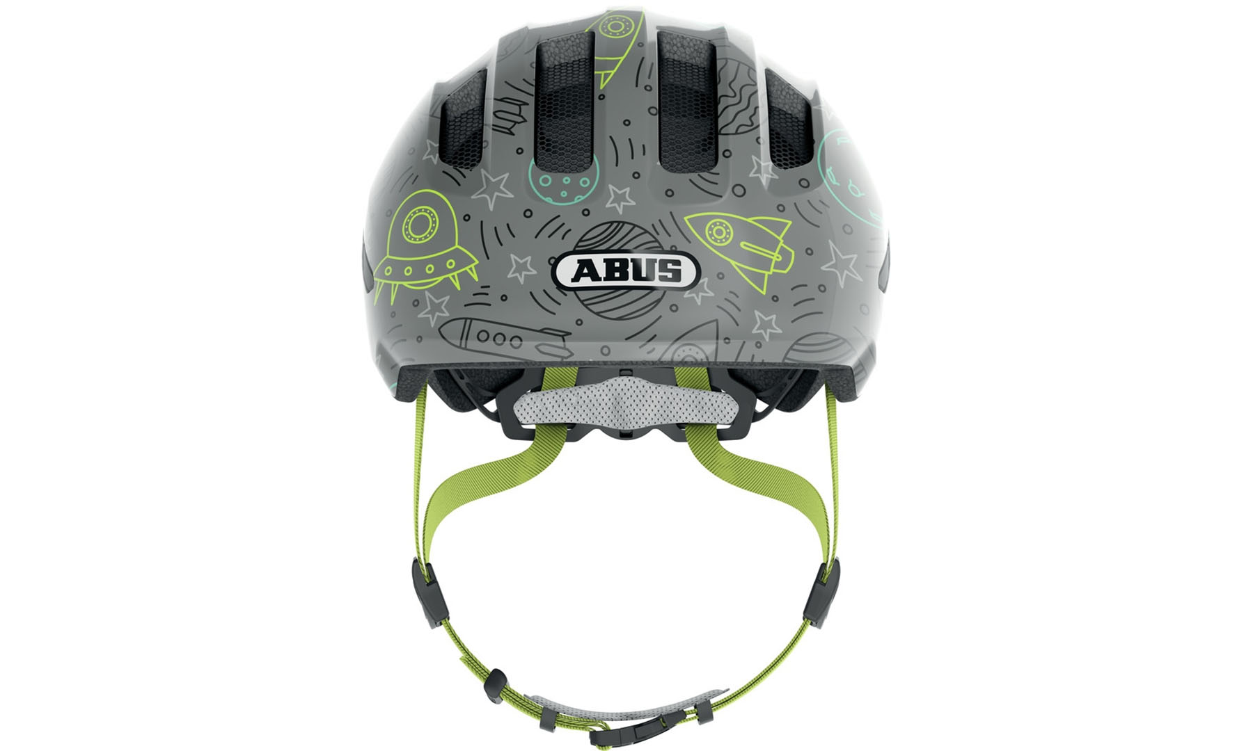 Фотография Велошлем детский ABUS SMILEY 3.0 LED Grey Space, размер M (50-55 см), серый космос 3