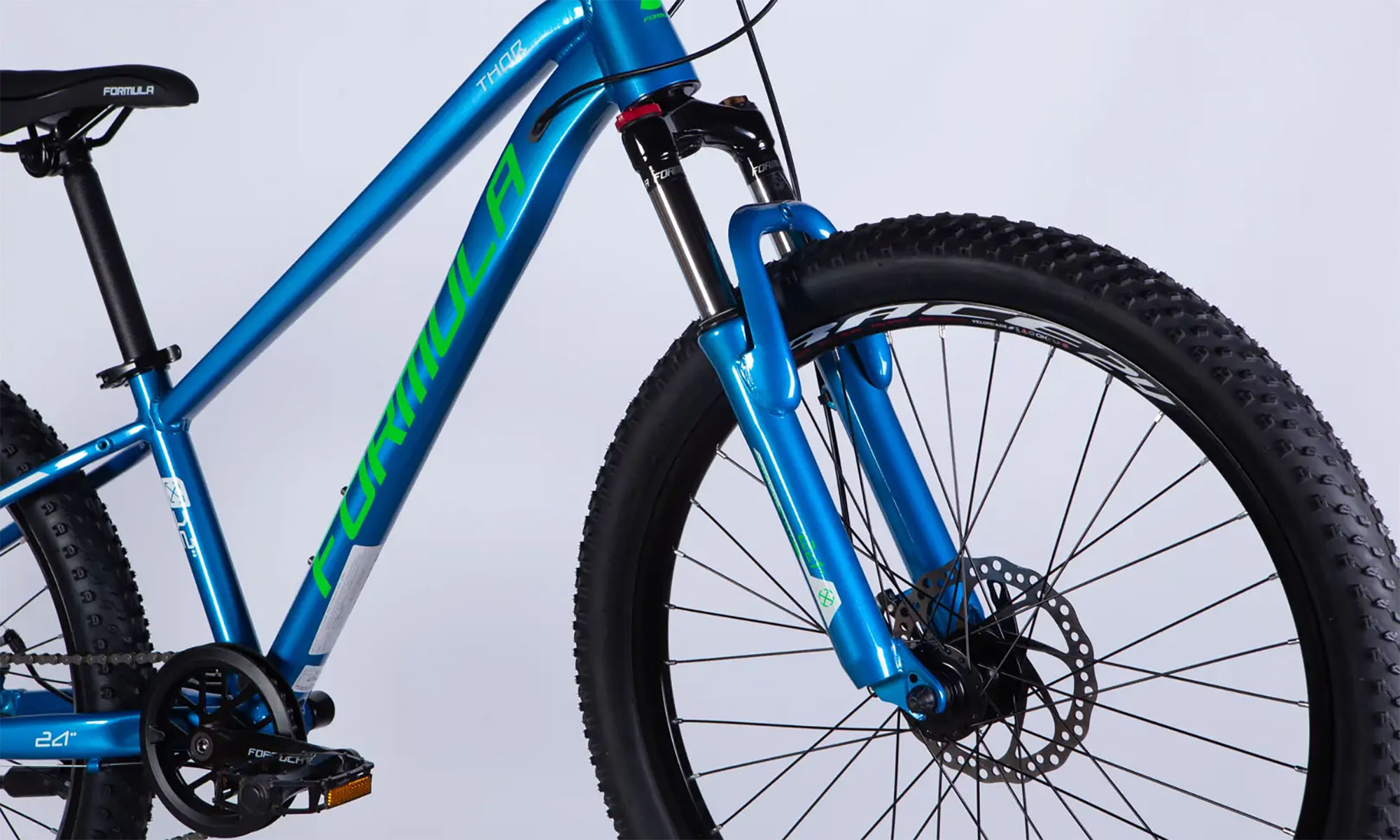Велосипед Formula THOR DD CS, 24", размер XS, рама-12", год 2026, синий с зеленым 3