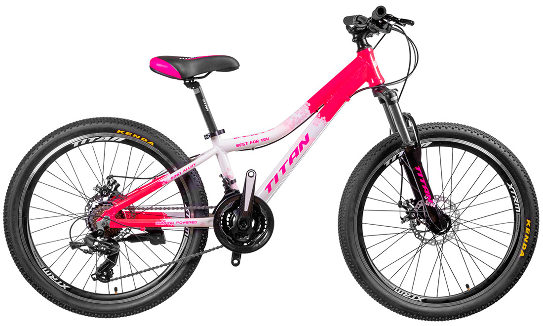 Фотографія Велосипед Titan Vertu 24" (2019) 2019 Біло-рожевий 