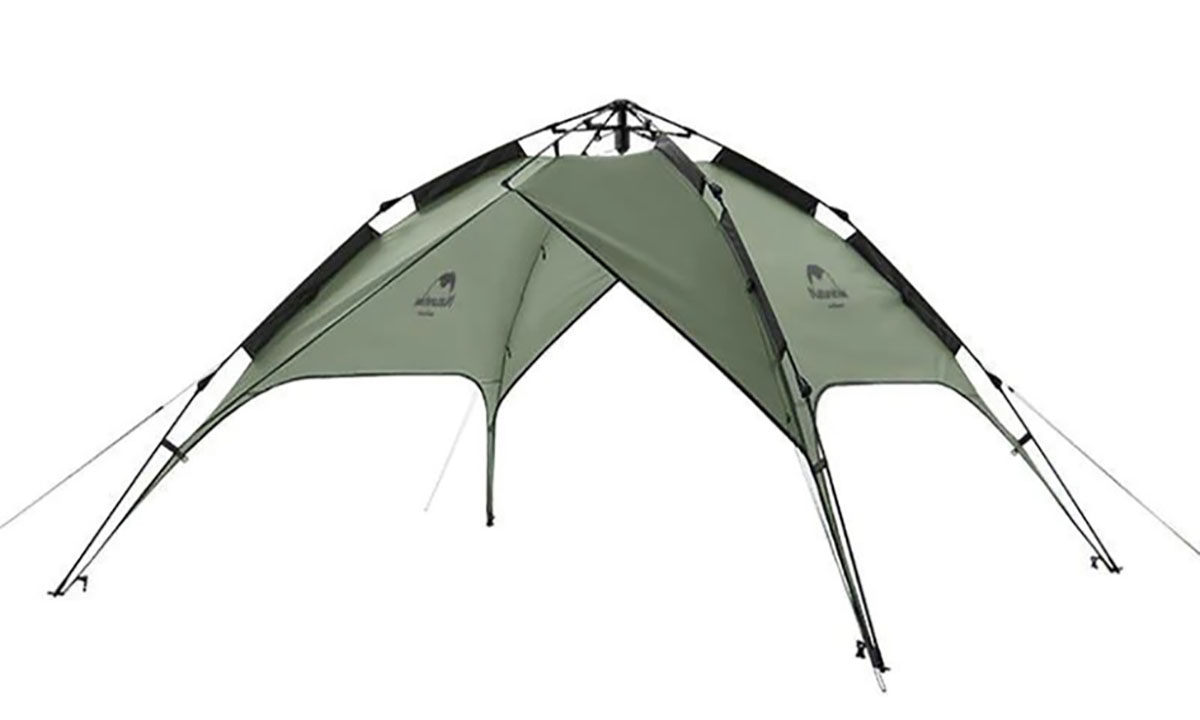Фотография Палатка трехместная автоматическая Naturehike Automatic III (NH21ZP008) темно-зеленая 2