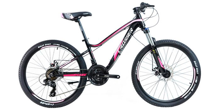 Фотографія Велосипед Crosser Mary 24" розмір XXS рама 13 2021 Чорно-рожевий