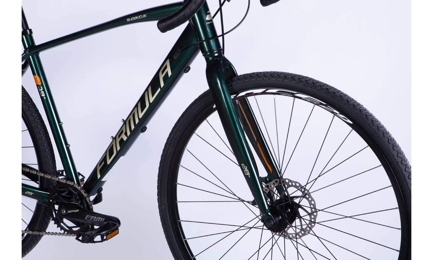 Велосипед Formula SHORTCUT DD 28" розмір XL рама 21" 2025 темно-зелений 6