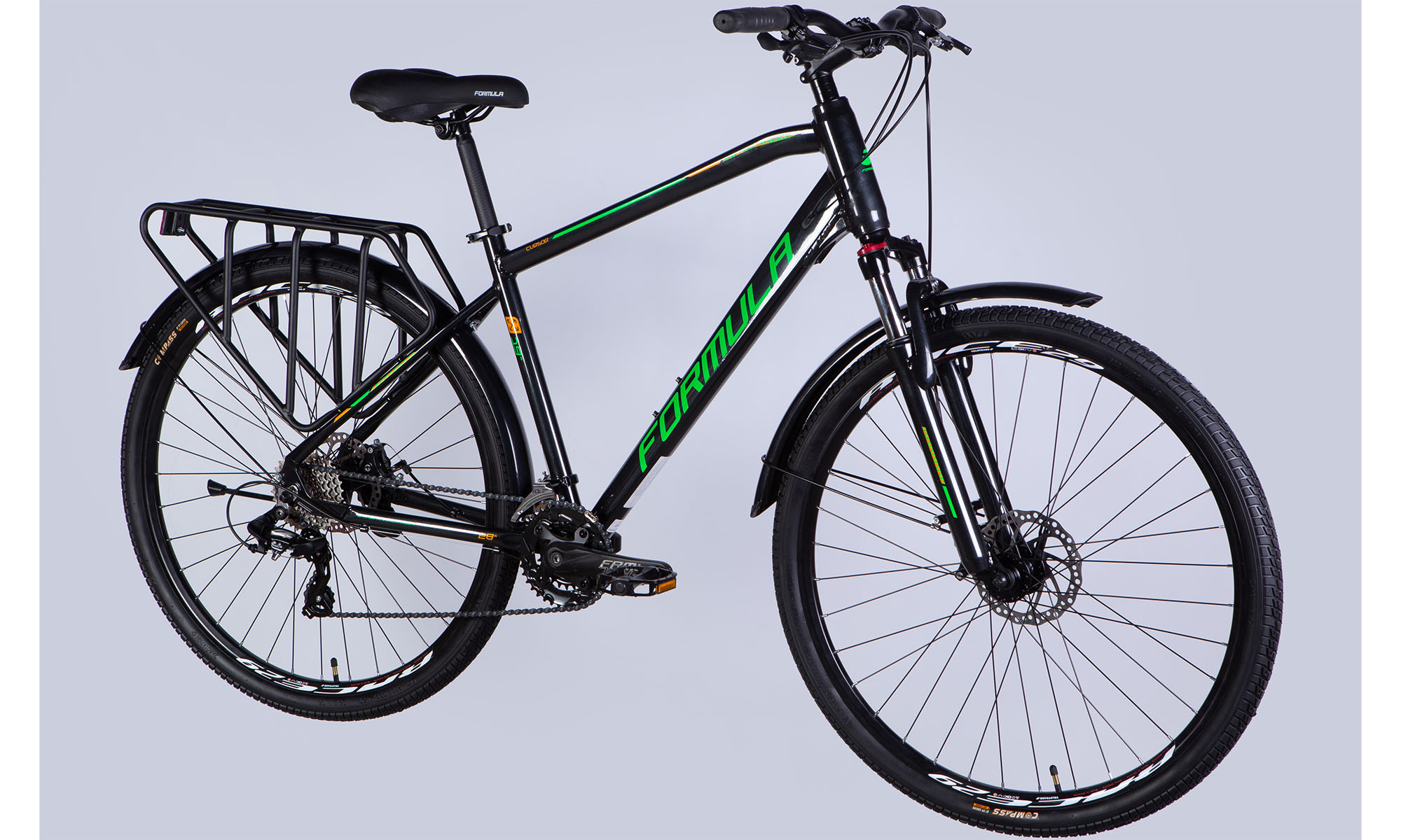 Велосипед Formula CURSOR MAN DD CS 28", розмір XL, рама 21", 2025, чорно-зелений 3