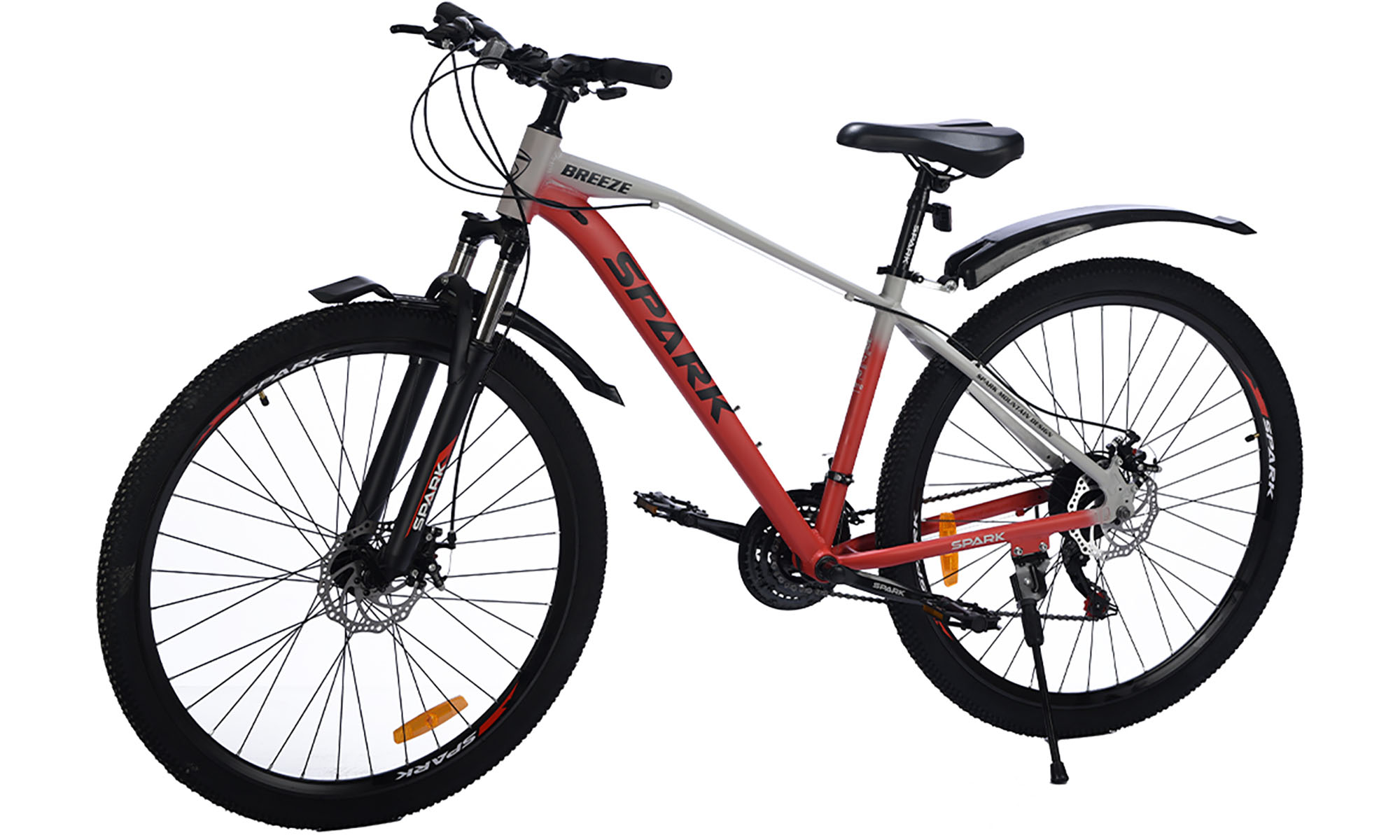 Велосипед SPARK BREEZE 29", размер M, рама 17", год 2025, серый с красным 3
