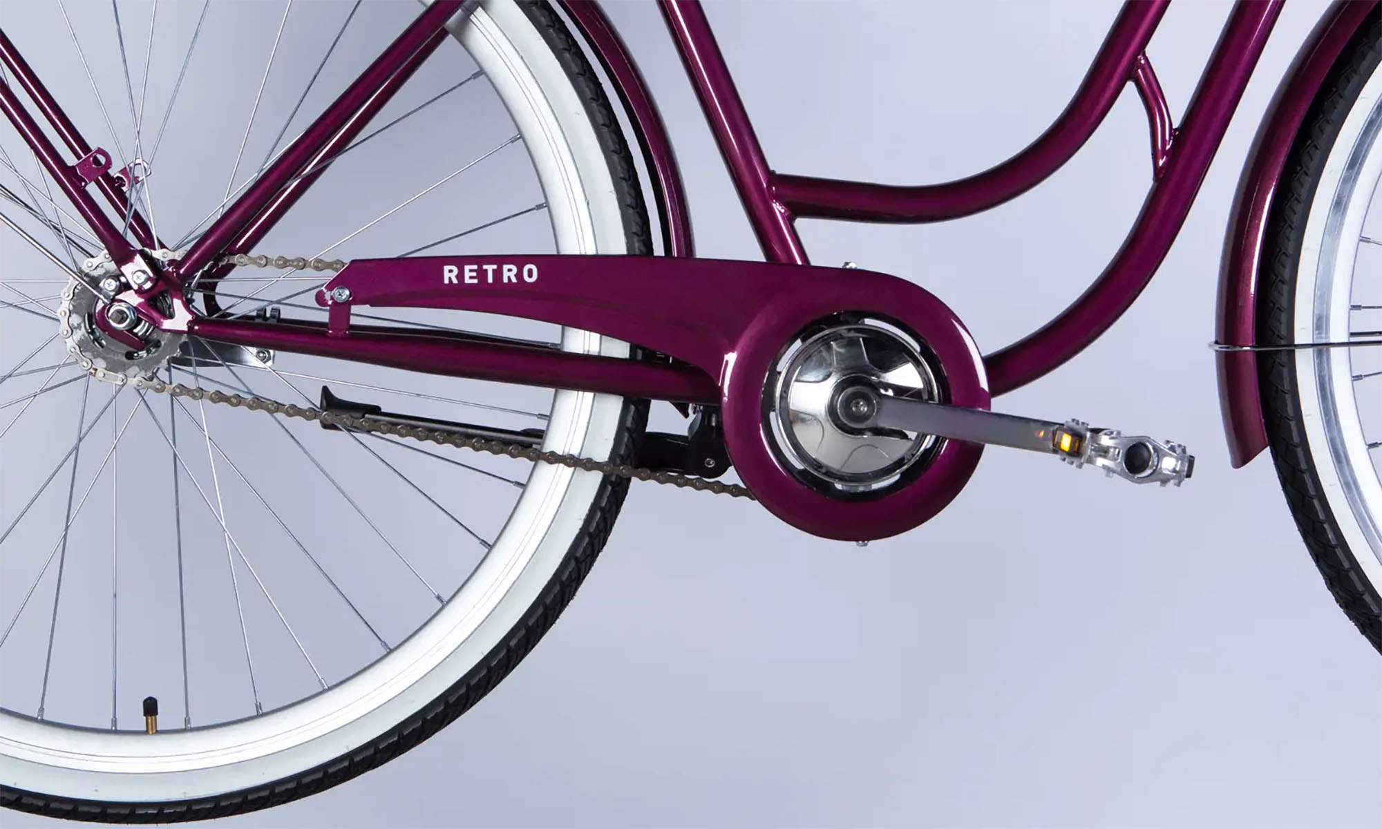 Велосипед Dorozhnik RETRO Velosteel 28", розмір L, рама-19", рік 2026, малиновий 4