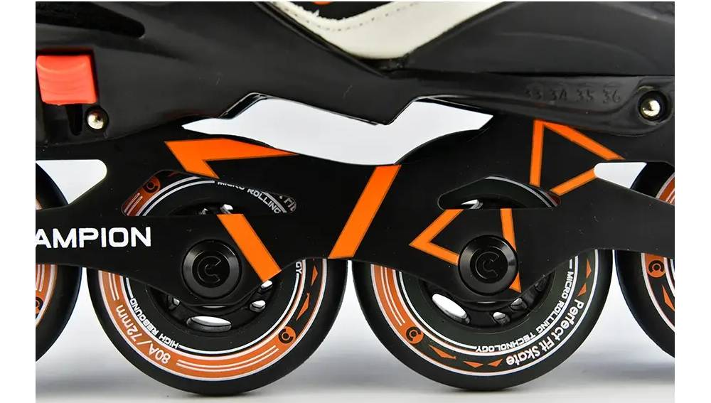 Фотографія Ролики дитячі розвішні Micro Champion orange-black розмір 29-32 6