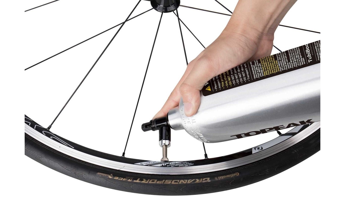 Фотография Бустер для б/к Topeak TubiBooster + CO2 inflator 14bar/макс алю серебро 3