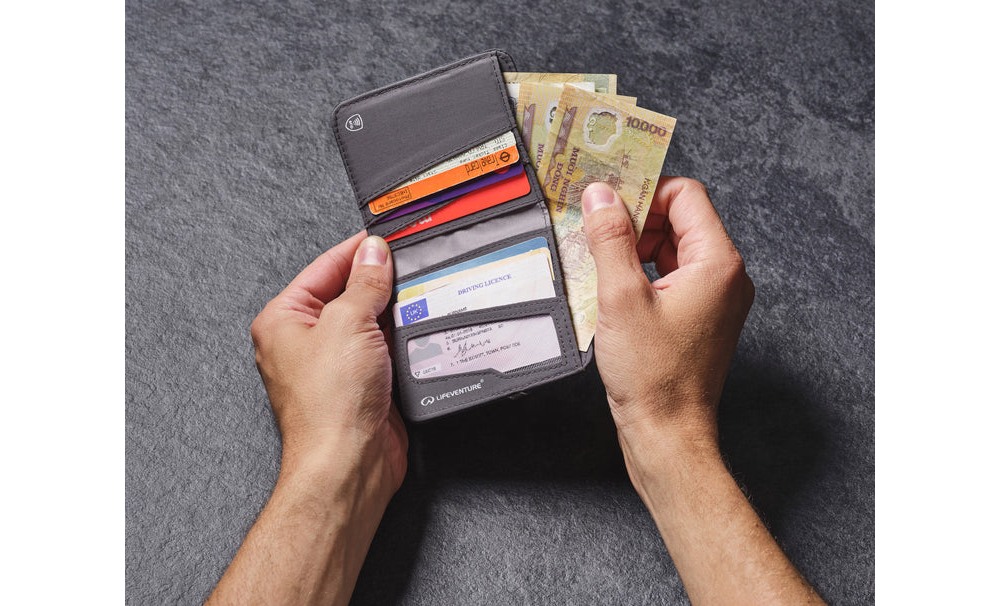 Гаманець Lifeventure Recycled RFID Compact Wallet grey 7