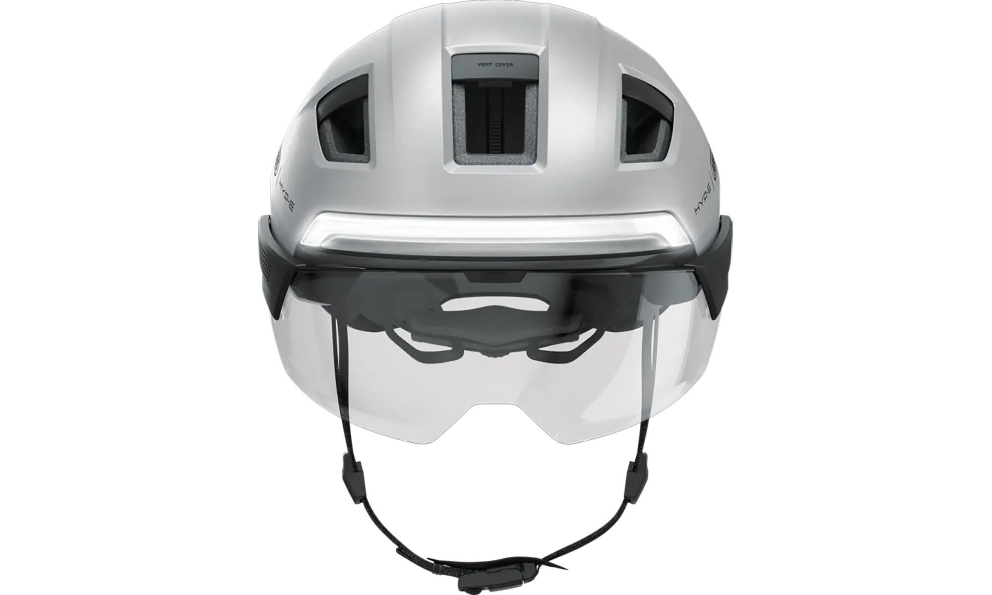 Велошлем ABUS HYP-E BL.ACE gleam silver, размер S (51-55 см), серебристый 3 Велошлем ABUS HYP-E BL.ACE gleam silver, размер S (51-55 см), серебристый 3