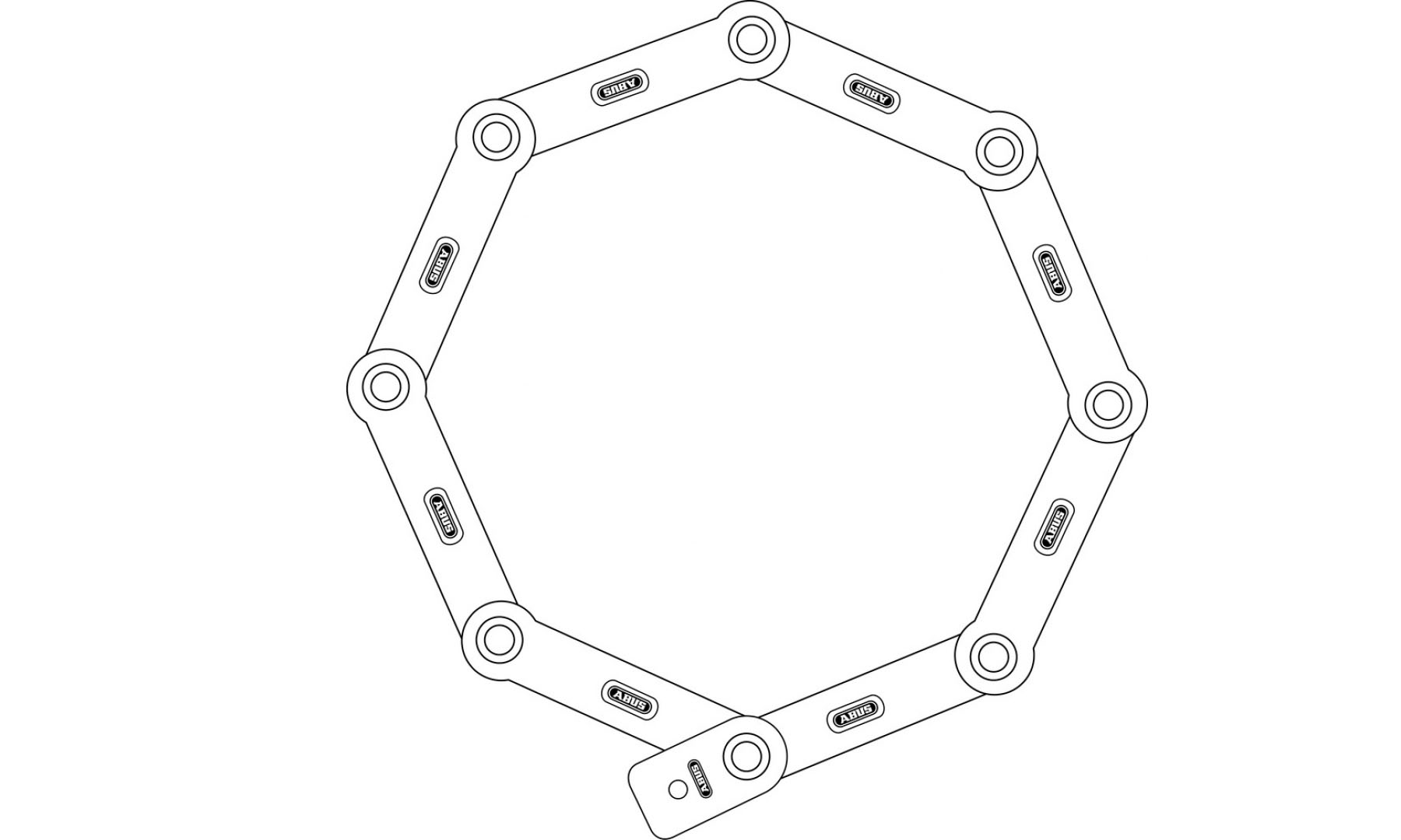 Замок сегментный ABUS 6000K/120 Bordo черный + крепление SH 3