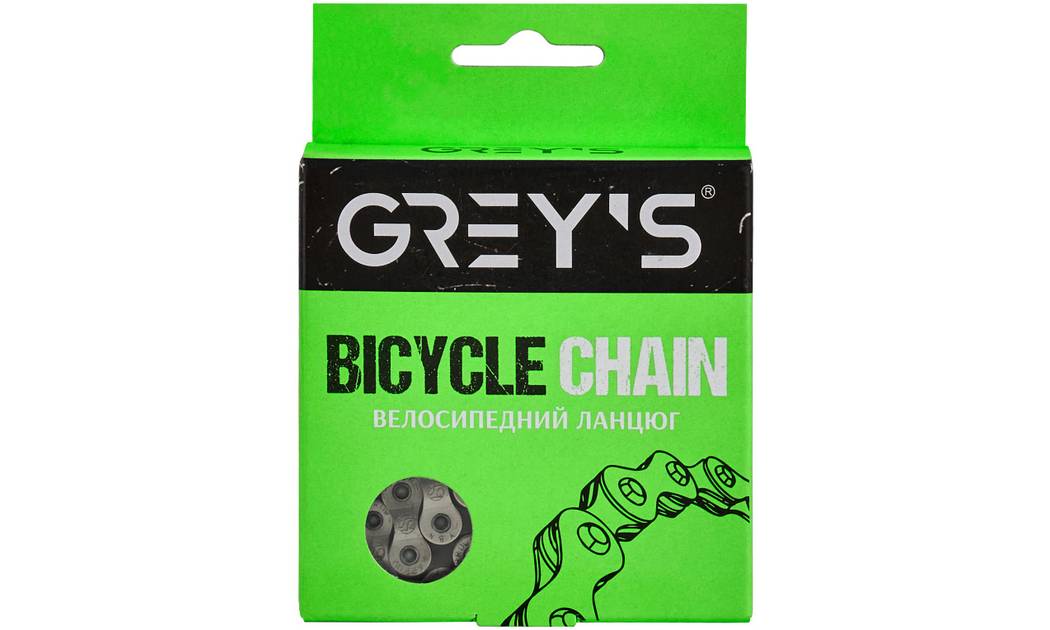 Цепь велосипедная Grey's 8ск. S88 Silver/Grey, 116 звеньев 2
