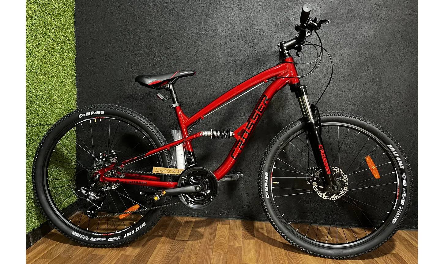 Фотографія Велосипед Crosser Warrior 26" размер S рама 15,5" 2024 Красный