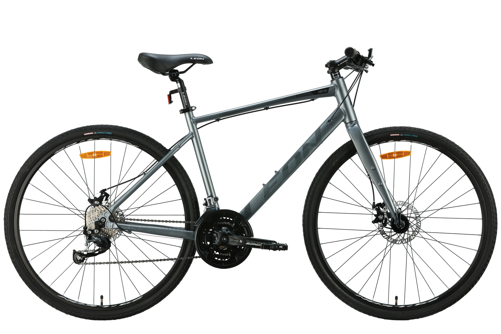 Фотографія Велосипед Leon HD 80 DD 28" размер ХL рама 21" 2024 Серый