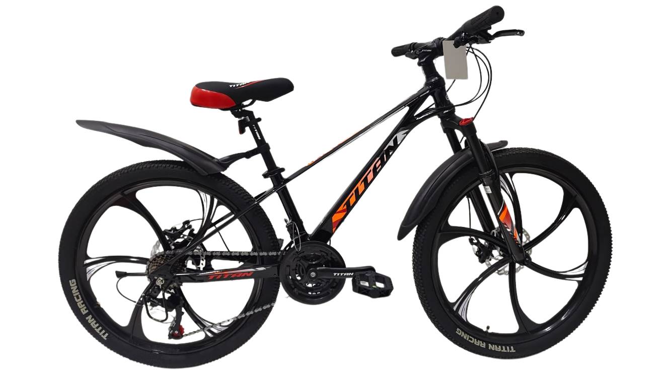 Фотография Велосипед Titan Magic 24", размер XXS рама 11" (2024), Черно-красный 