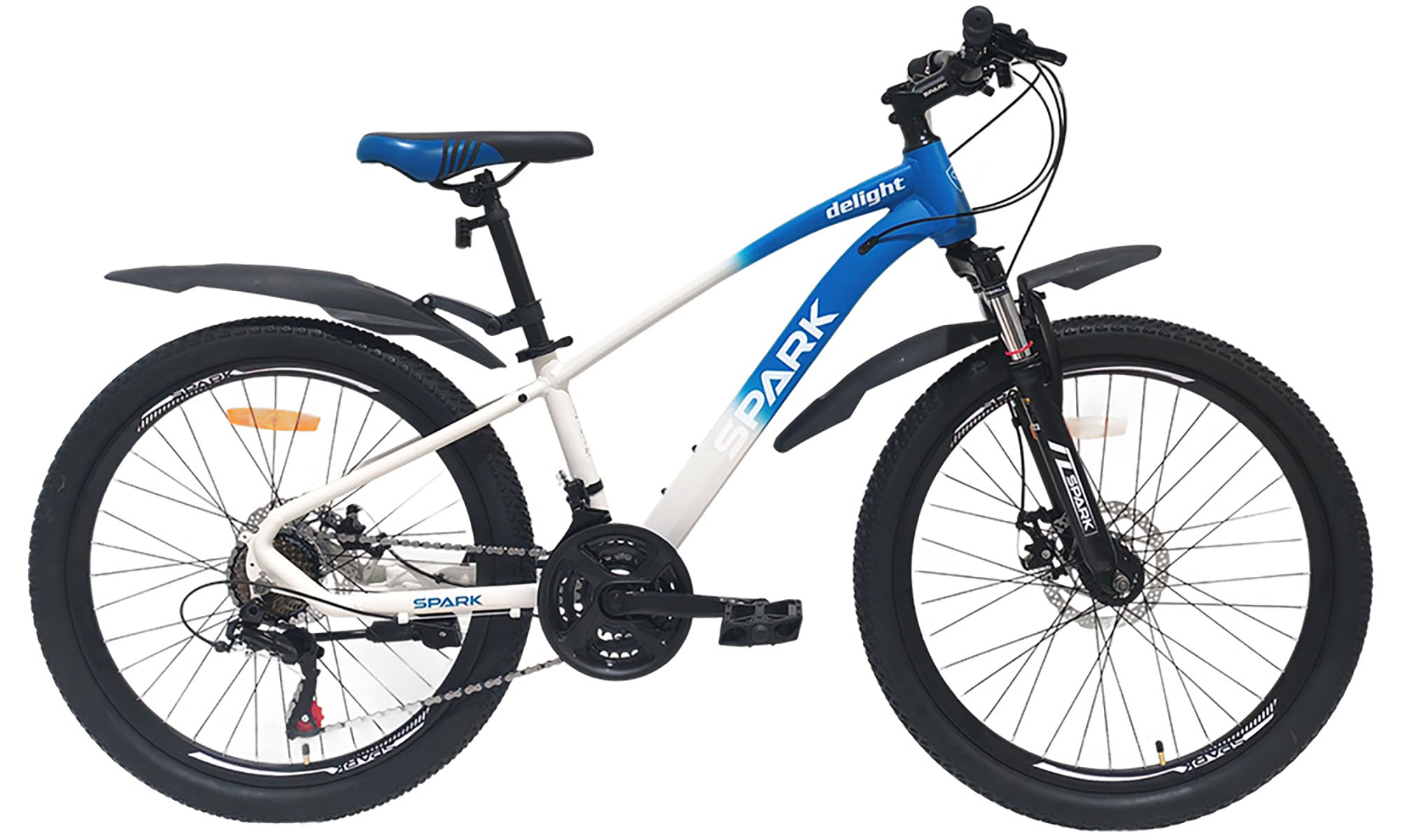 Велосипед SPARK DELIGHT 24" рама 12", рік 2025, біло синій Велосипед SPARK DELIGHT 24" рама 12", рік 2025, біло синій