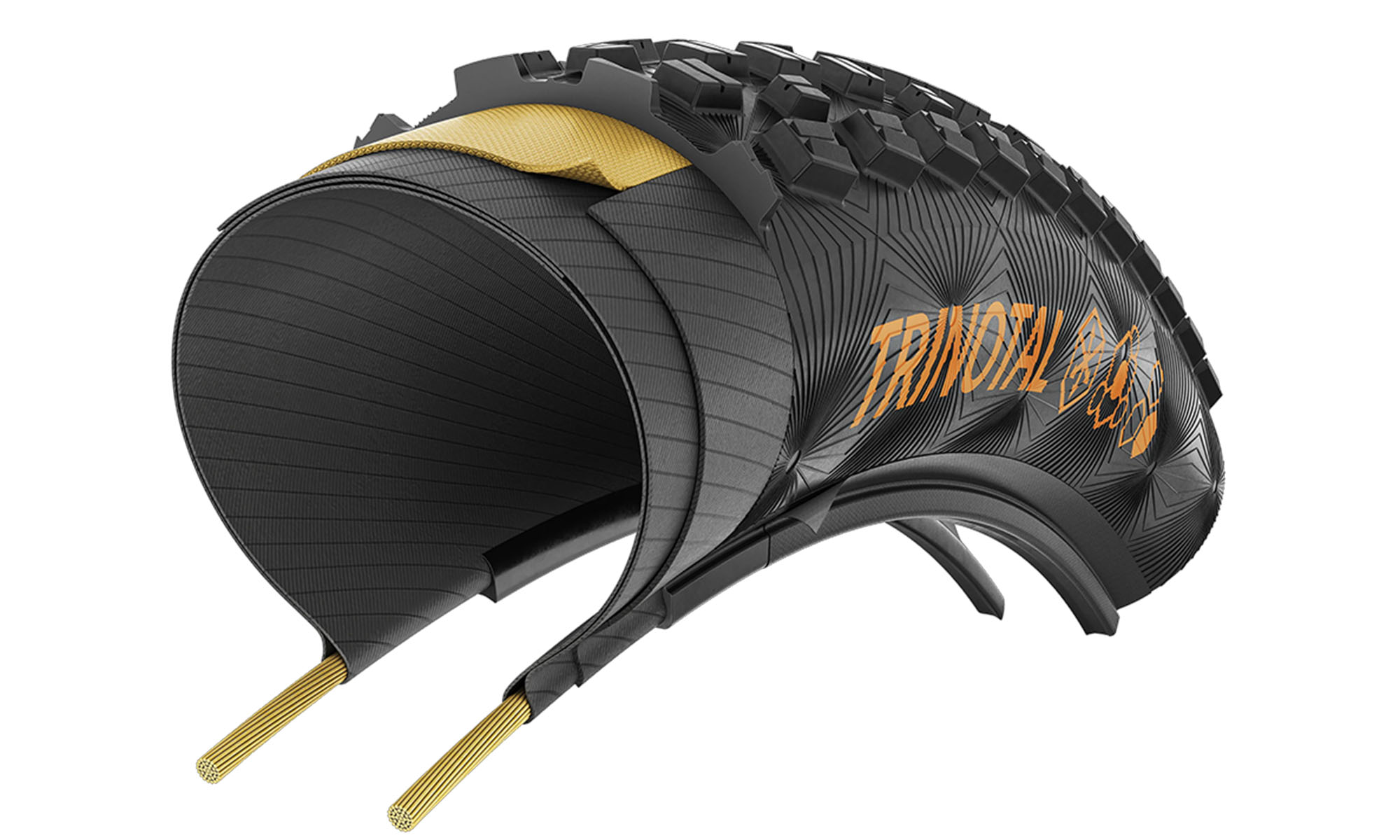 Покрышка бескамерная Continental Trinotal Race Grip 29" | 29 X 2.40, черная складная, skin 4
