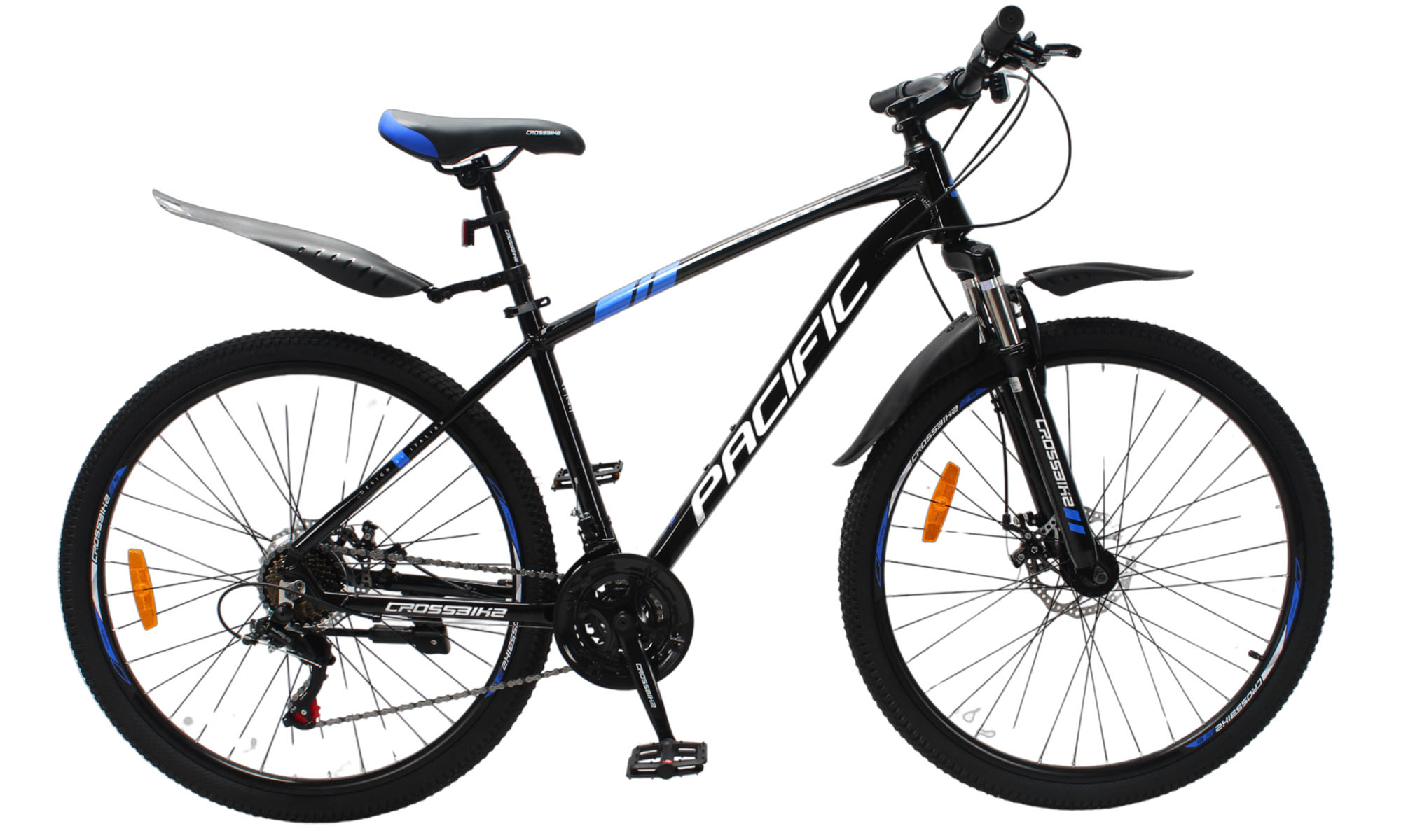 Фотография Велосипед Crossbike Pacific 27,5", размер M, рама 17", 2025, Черный-Синий