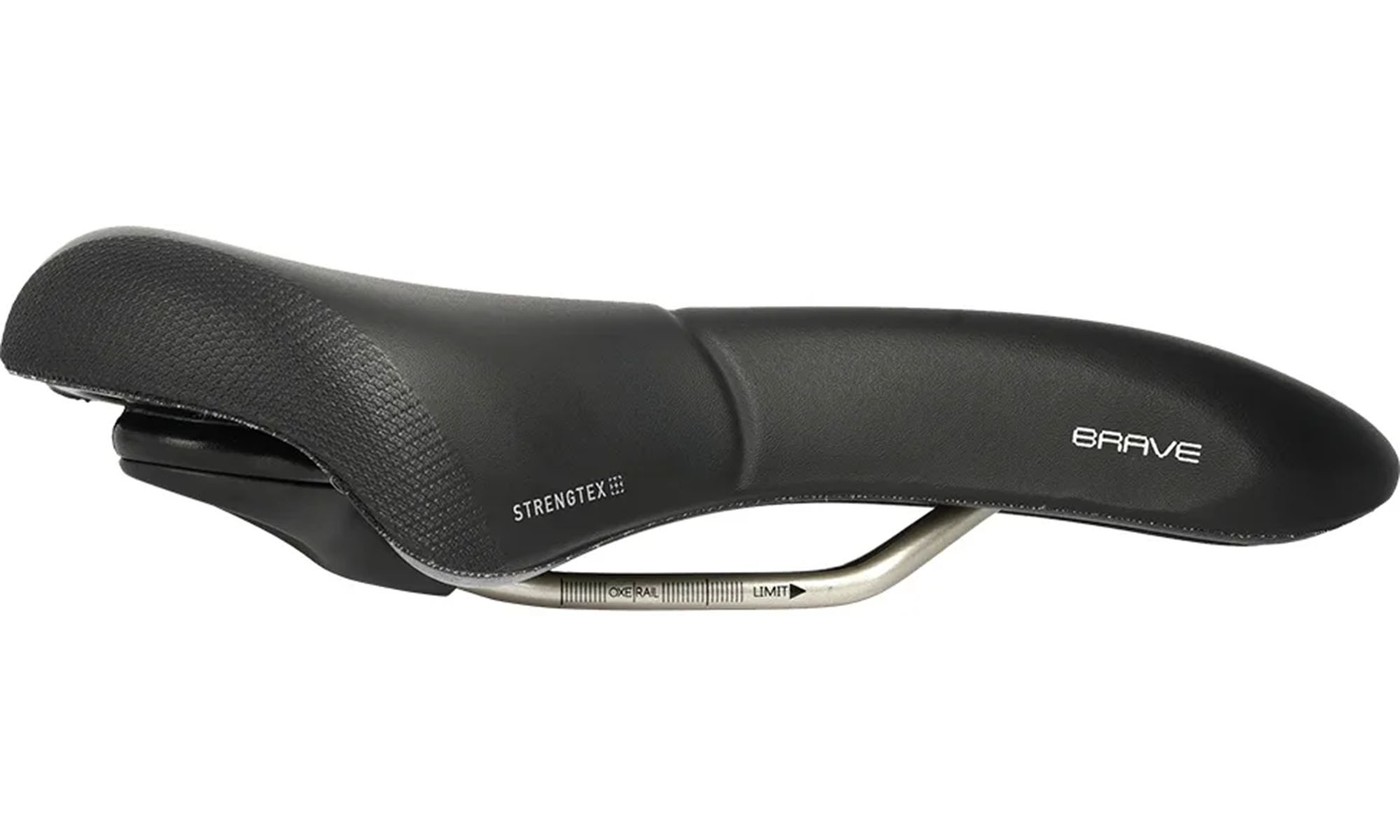 Седло Selle Royal Brave Moderate Black Strengtex, 186 х 285 мм, стальные рейлы, черное 2