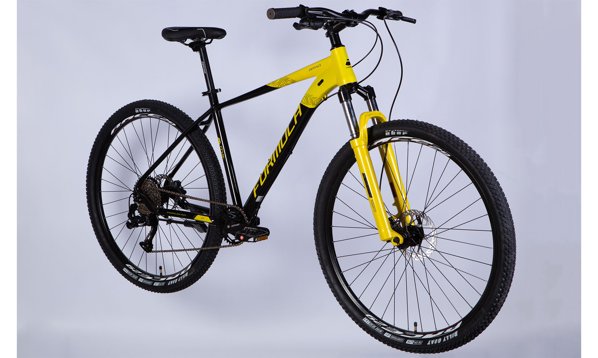 Велосипед Formula ZEPHYR 1.0 DD CS 29", размер L рама-19" 2024, черно-желтый 4