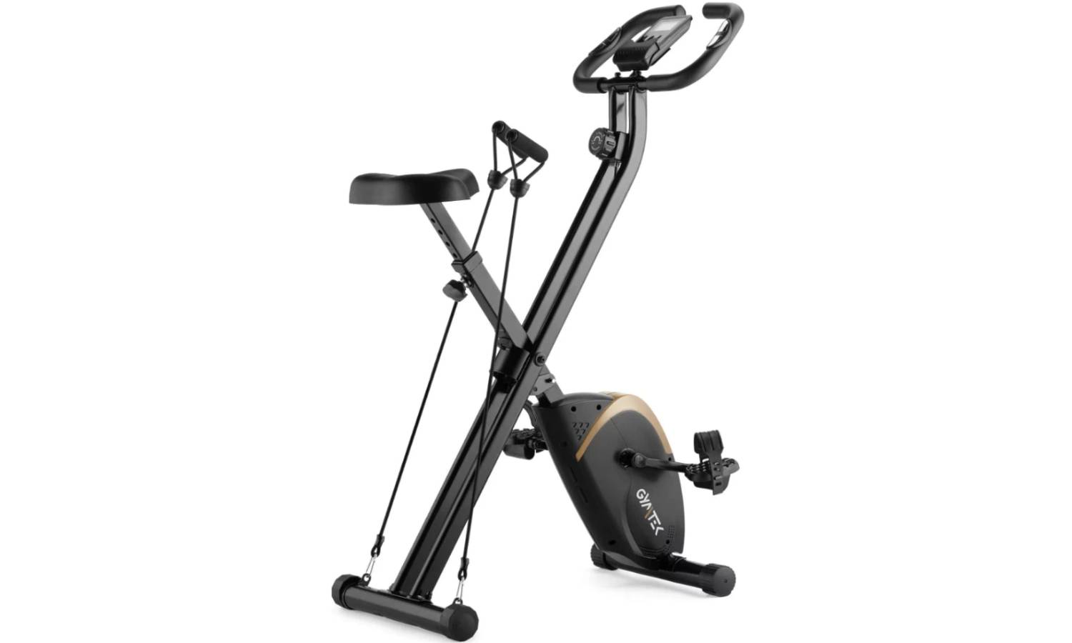 Велотренажер Gymtek FX800 магнитный складной с эспандерами золотой 2