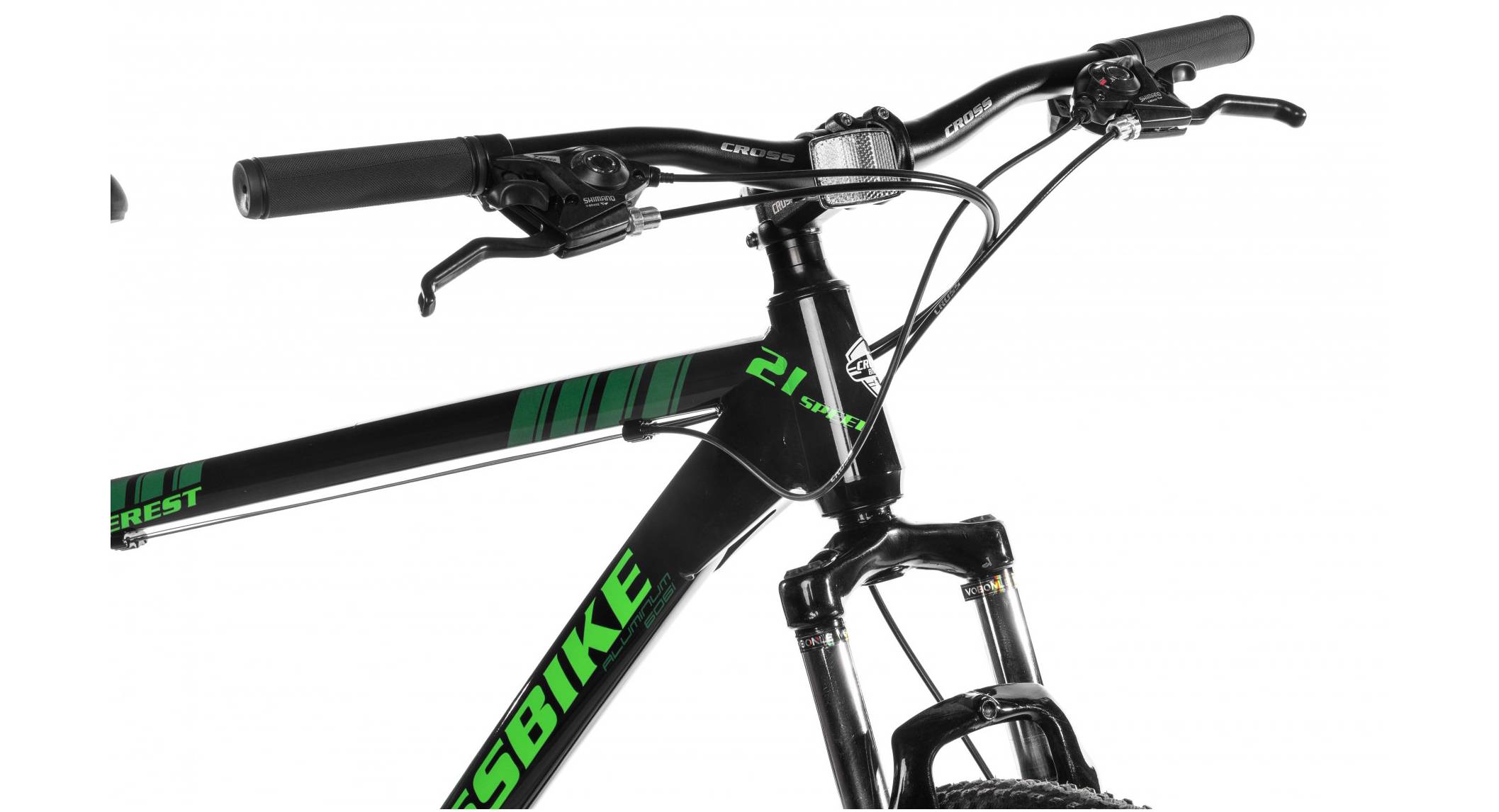 Велосипед CrossBike Everest 27,5", размер М рама 17 (2022), Черно-зеленый 4