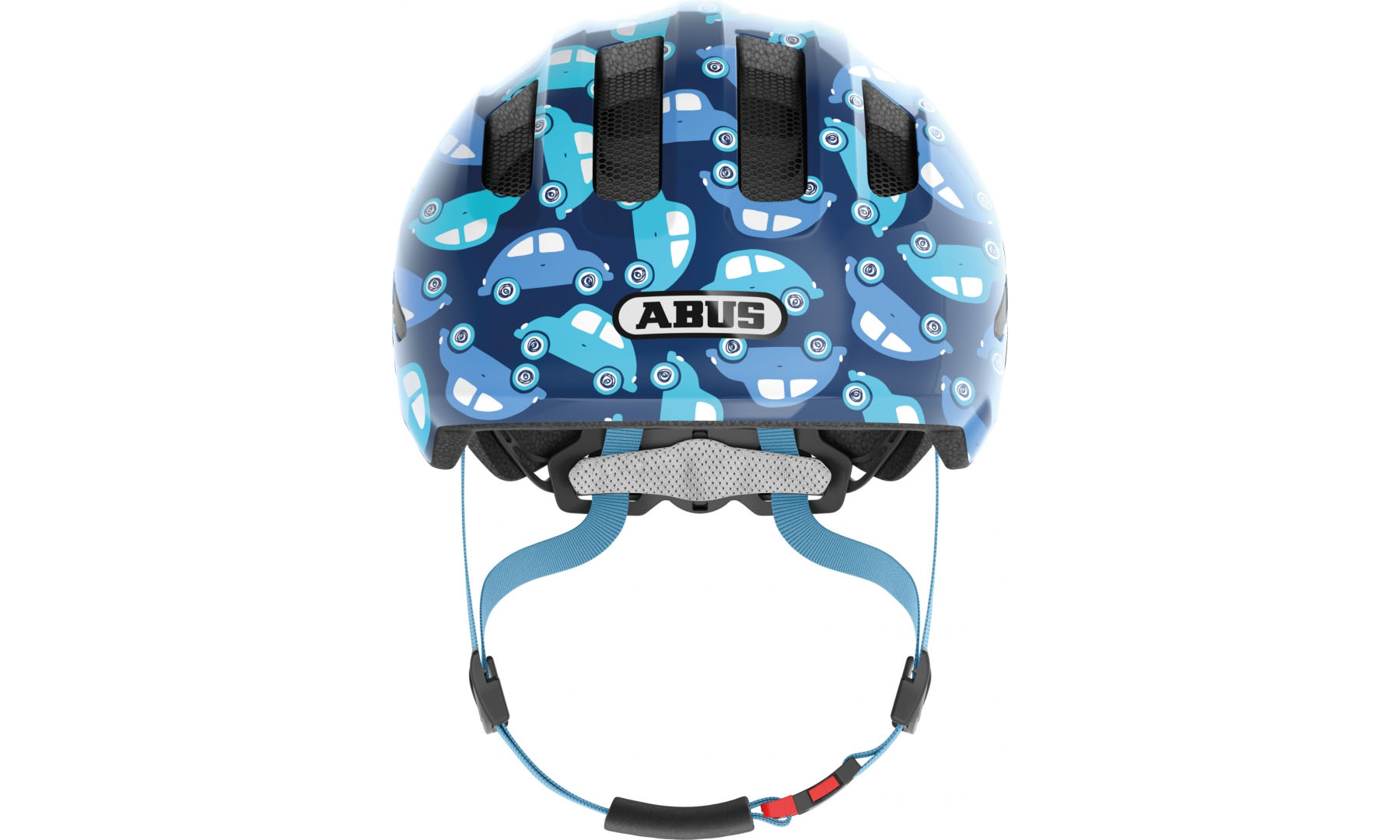 Велошолом дитячий ABUS SMILEY 3.0 LED Blue Car, розмір S (45-50 см), сині машини 4