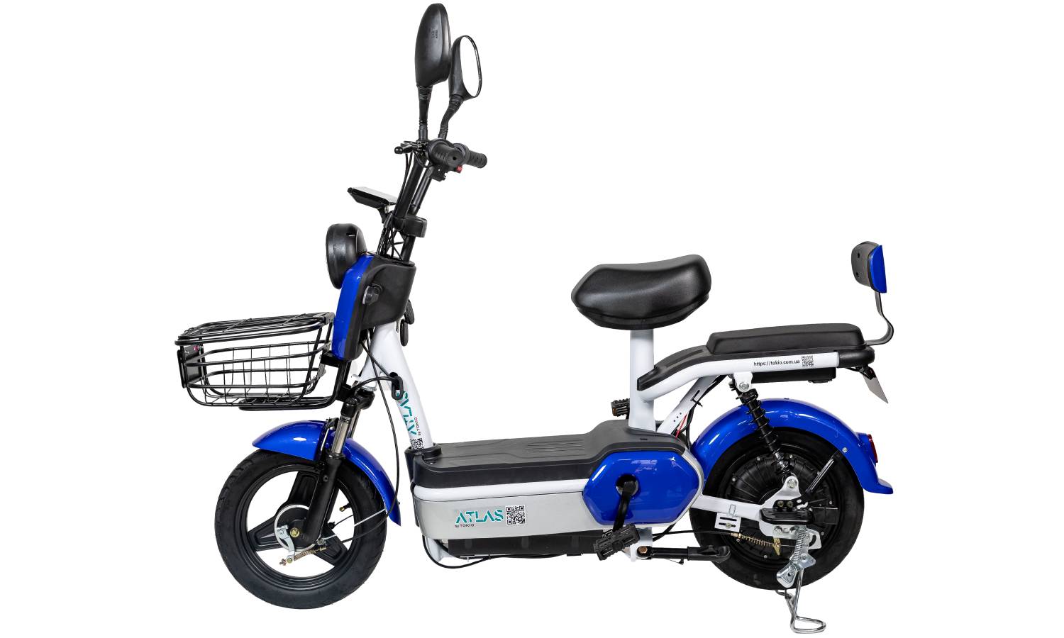 Электроскутер Atlas Cool 12,5 Ah Сине-белый 4
