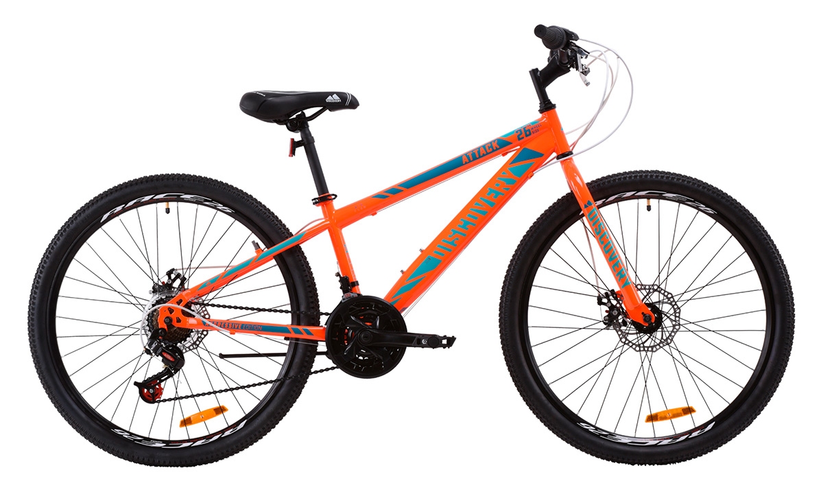 Фотографія Велосипед Discovery 26" ATTACK DD (2020) 2020 Оранжево-блакитний 2