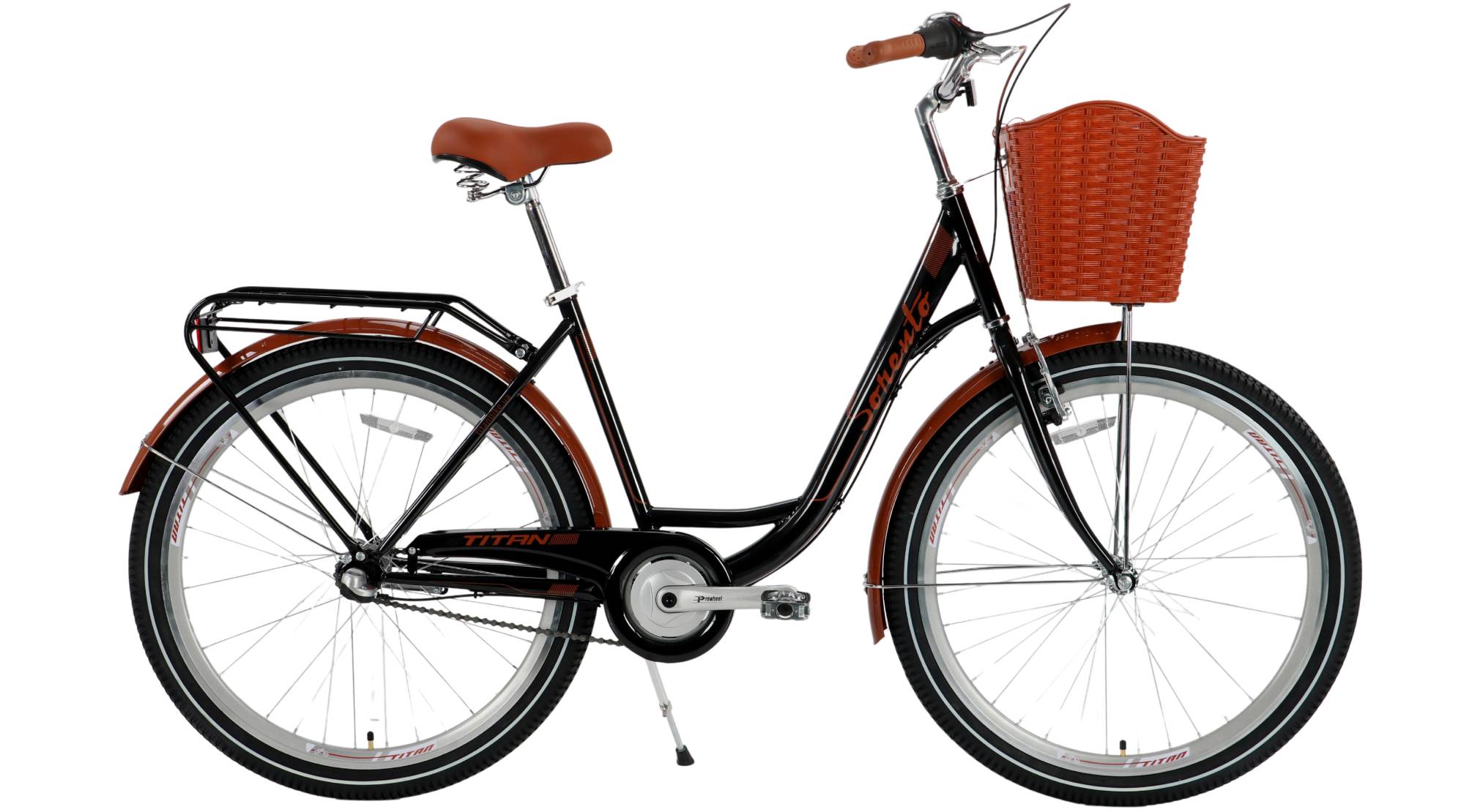 Фотографія Велосипед Titan Sorento NX 3sp 26", розмір M рама 18", Чорний