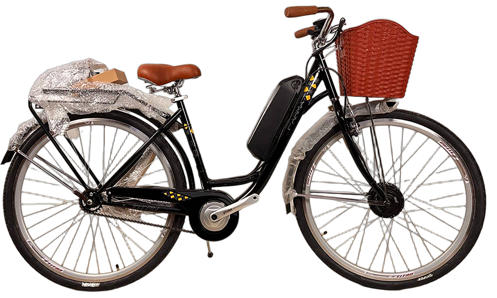 Фотографія Электровелосипед Titan Parma 28", размер M, рама 18", 2025, Черный 350W 36V10Ah с дисплеем