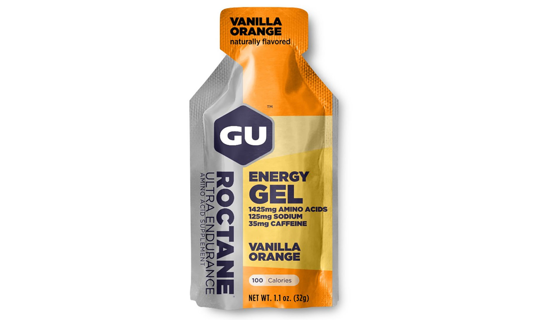 Фотография Энергетический гель GU Energy ROCTANE Ultra Endurance Vanilla Orange, 32 г (35 мг кофеина)