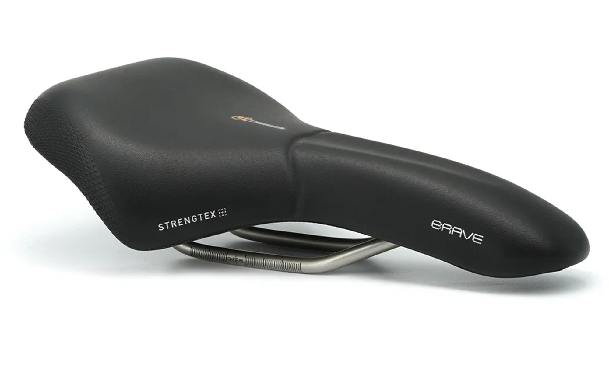 Седло Selle Royal Brave Athletic Black Strengtex, 163 х 270 мм, стальные рейлы, черное 
