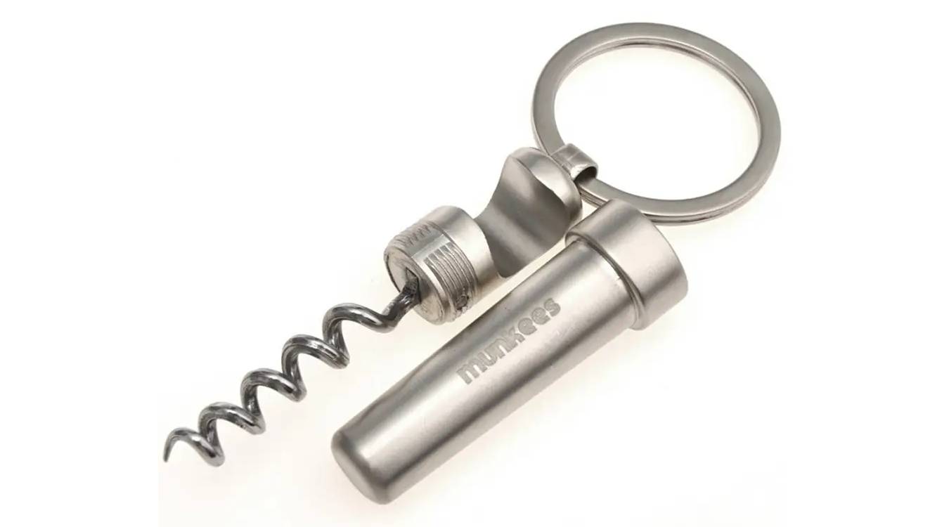 Munkees 3459 CorkScrew Steel Keechain 3