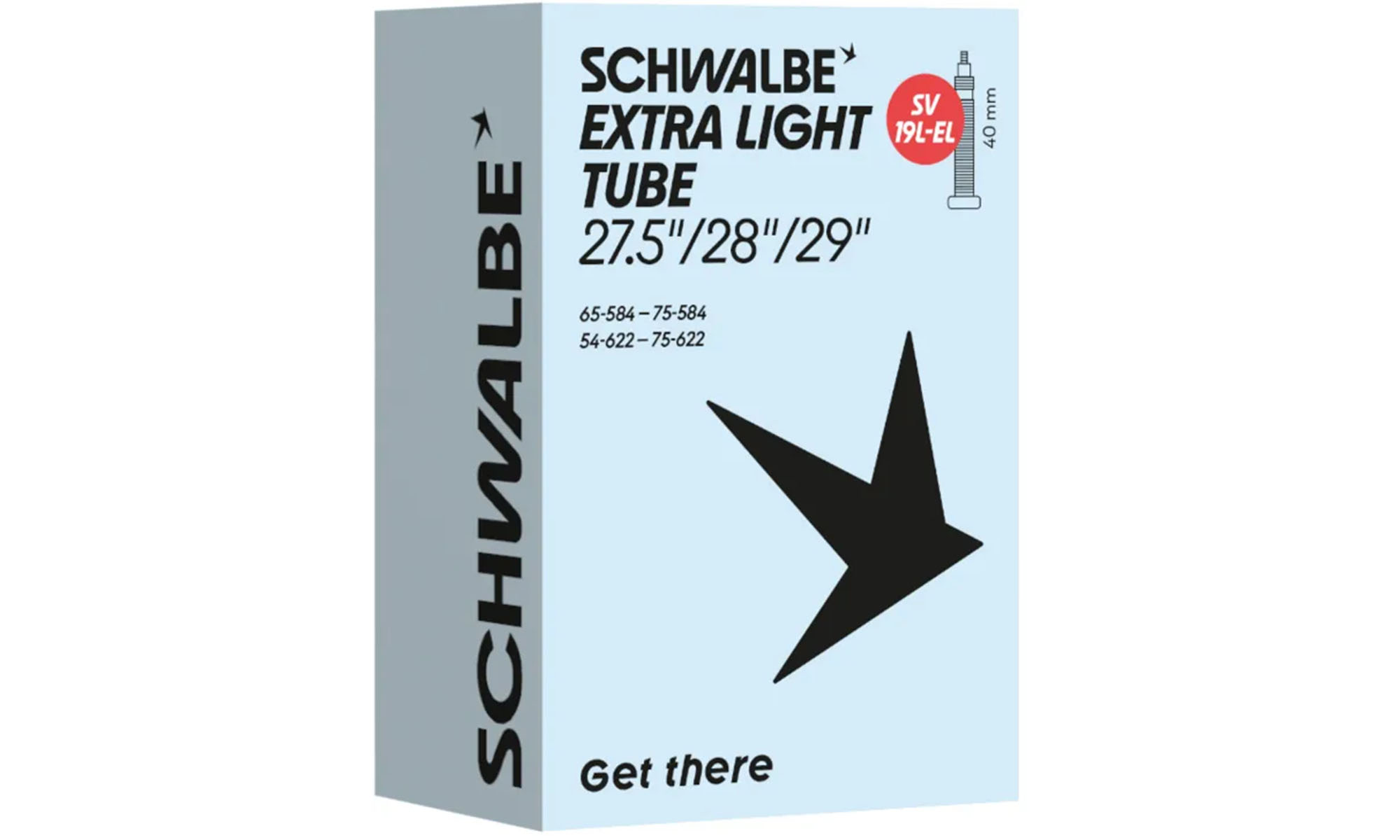 Камера 29"+/27,5"+ (54/75-584/622) Schwalbe SV19L-EL EXTRA LIGHT 40mm 