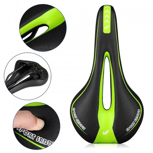 Сідло MTB Sport YF-1018, Чорно-зелений 2 Сідло MTB Sport YF-1018, Чорно-зелений 2