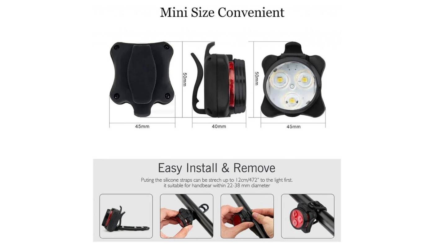 Комплект ліхтарів YUEGOO usb, Led 4 Комплект ліхтарів YUEGOO usb, Led 4