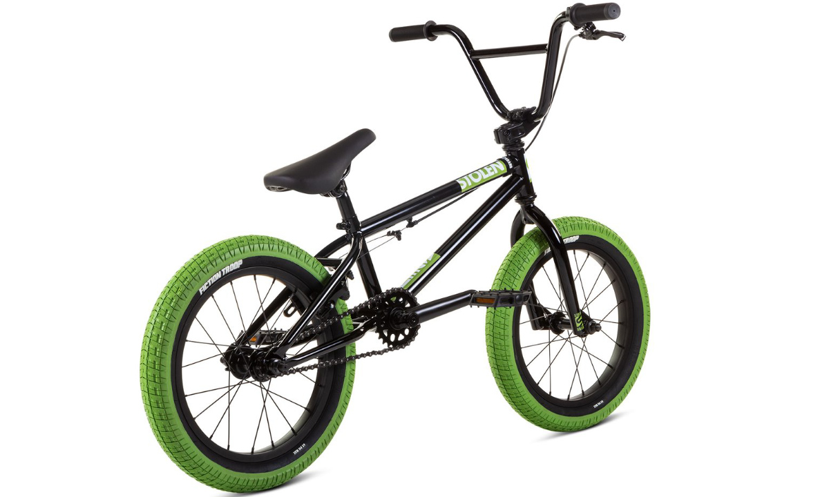 Фотография Велосипед Stolen AGENT 16"(2021) Черно-зеленый 2